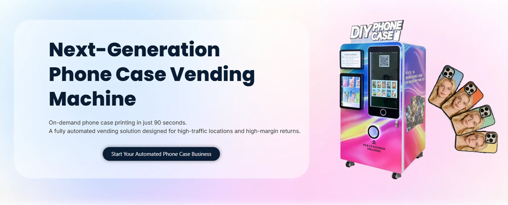 Automatic phone case printing vending machine - Red rabbit vending Automatic phone case printing vending machine - Red rabbit vending